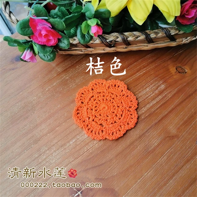 17AHSM Lace Cotton Crochet Handmade TableCloth Placemats DrinkCoaster Heat-resistant Nonslip Pads Home Decor Creative CupCoaster 18