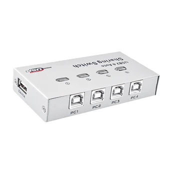 

4 Ports Usb2.0 Automatic Printer Switcher 4 In 1 Out Usb Hub Multi Pc Sharing One Usb2.0 Device