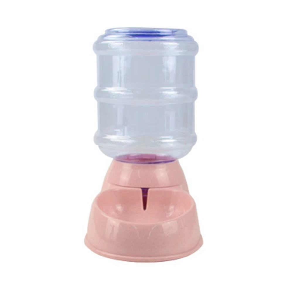 Pink drinker Автоматическая кормушка для домашних собак 3.8L ведро для хранения продуктов питания для кошек диспенсер для фонтанов маленький плюшевый питомец для кормления полив 5 - Цвет: Pink drinker