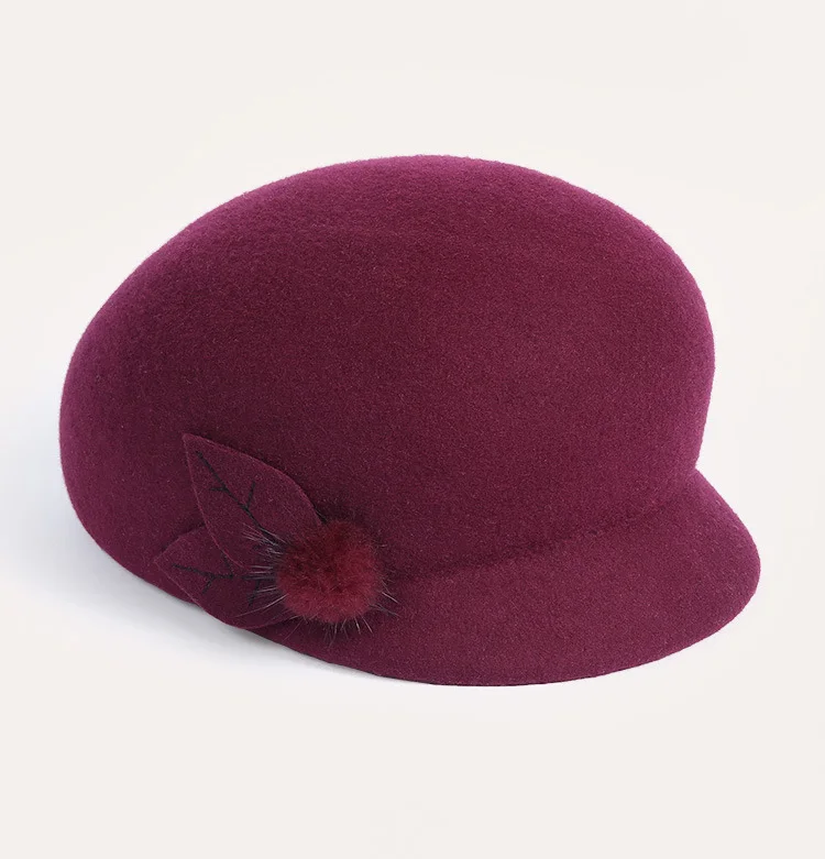 FS шерсть фетровая шляпа для женщин осень зима фетровая черная фетровая шляпа с широкими полями Формальные шляпы церковный котелок Клош шляпа женская