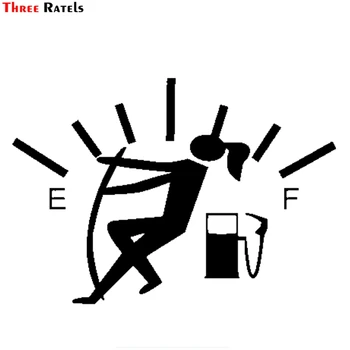 

Three Ratels FTZ-173# 12x8.5cm Funny Gas Guage Girl Vinyl Decal Sticker | Cars Trucks Vans SUVs Windows Walls Cups Laptops