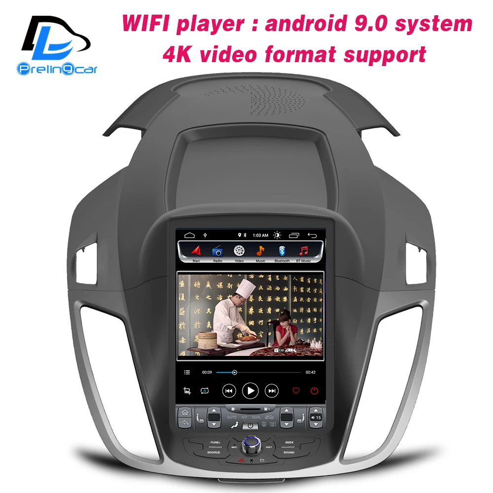 Comprar 4G Lte 32G ROM Vertical sistema android video multimedia reproductor de radio para ford escape kuga 2013 2016 C MAX navegación ESTÉREO