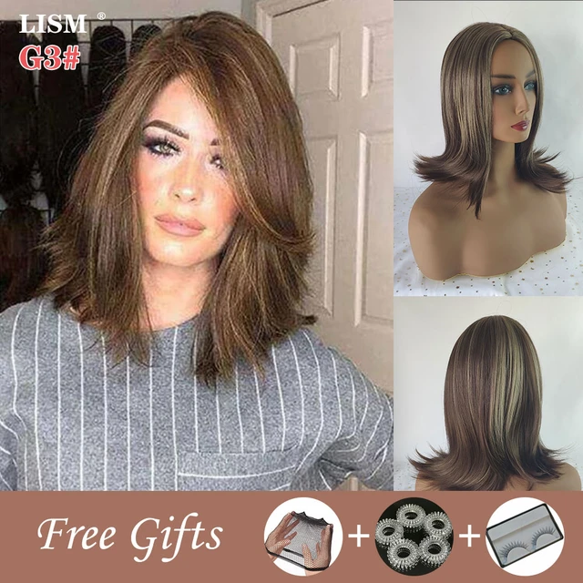 Acusador contrabando Contribuir Short Peluca Bob Blonde Topper Wig Pelucas De Mujer Flequillo Pelo Natural  Perruque Femme Long Synthetic Wigs Loira Cosplay - AliExpress