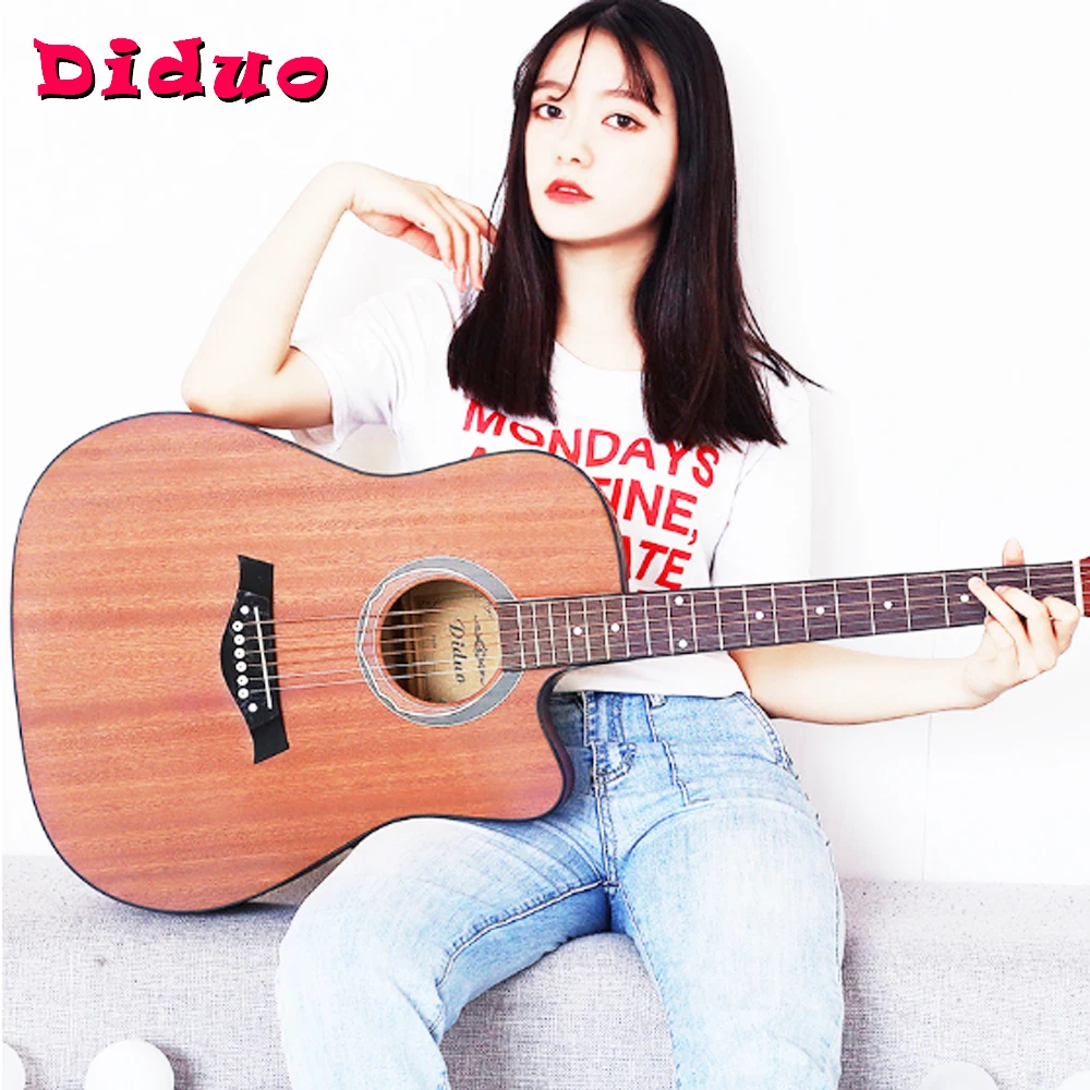 

41-inch Acoustic Guitar Beginners Introduction Wood Guitar Lacking Horn Practice Sapele guitar JT28