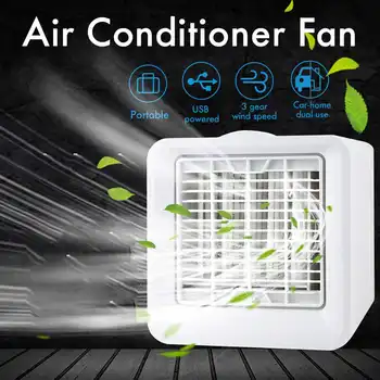 

Mini Car Anion Air Conditioning Fan Desktop Cooler Office Refrigeration Cool Cooling Fan USB Charge For Bedroom Home