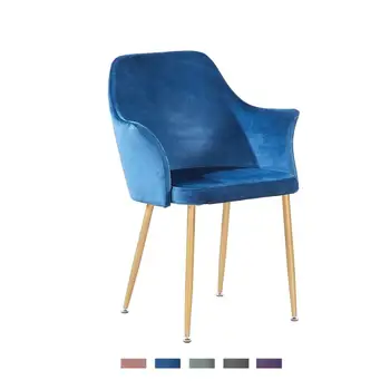 

Dining Chairs Velvet Modern Nordique Armchairs RetroGold Metal Legs Padded for Dressing Living Dining Room Kitchen Balcony Salon