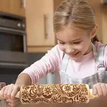 Горячая Распродажа 35*5 см Рождество тиснение Скалка выпечки печенье лапша печенье, фондан, пирог тесто гравировкой ролик