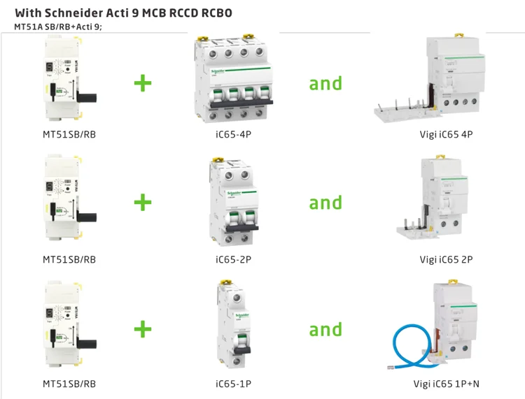 Matismart MT51RA повторный выключатель 3P mcb 63a