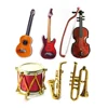1/12 Scale Doll Musical Instruments Dollhouse Accessories Miniature Piano Violin Guitar Drum Microphone Trumpet Model Craft 1