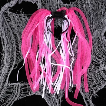 

1pc Halloween Luminous Tube Head Band Flashing Headband Luminous Soft Tube Pigtail Orange (Ribbon for Random Color)