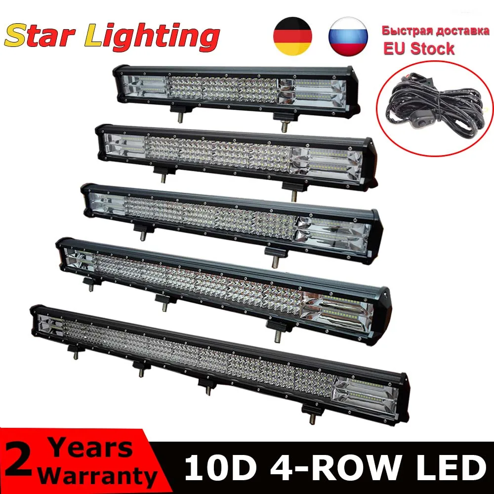 10D Quad Row 7 20 23 28 36 дюймов светодиодная осветительная панель 12 в 24 В Светодиодная