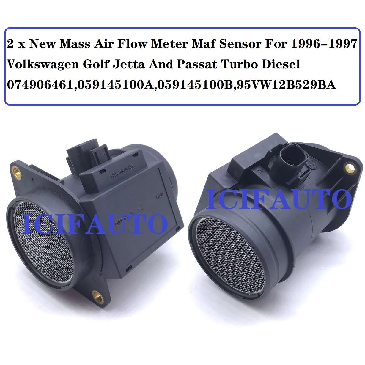 Mass Air Flow Sensor For Ford 9697 Volkswagen Golf Jetta Passat Turbo Diesel 074906461