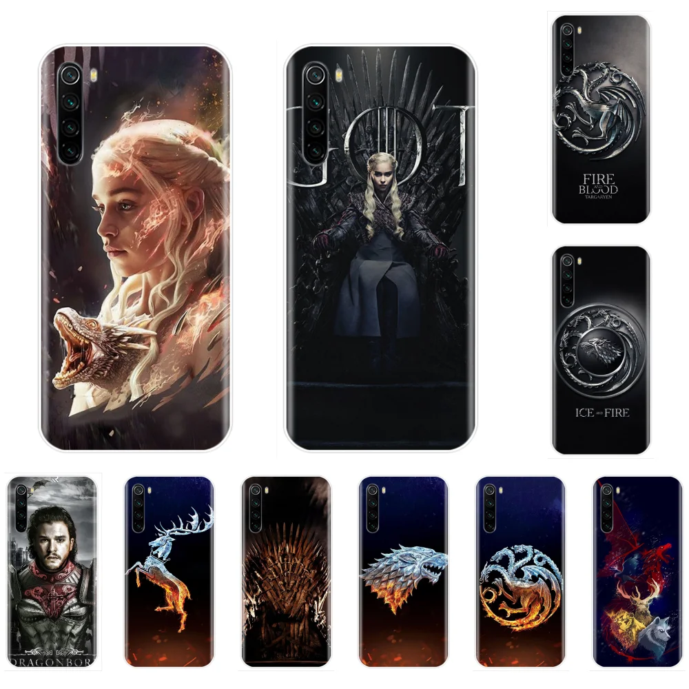 Игра престолов Daenerys DIY чехол для телефона с рисунком Xiaomi Redmi 4x5 plus 6A 7 7A 8 mi8 8lite 9 note 4 5