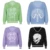 Weekeep Y2K Chic Print Уличная Одежда Негабаритный Свитер Женская Повседневная осень зима Вязаный джемпер Мода Свободный Трикотаж пуловеры