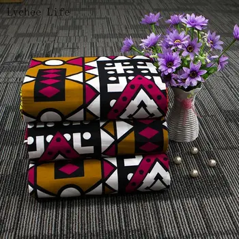 

Lychee Life Cute Cartoon Printed African Fabric Ankara Wax Sewing Fabric For Women Dress Diy Sewing Crafts
