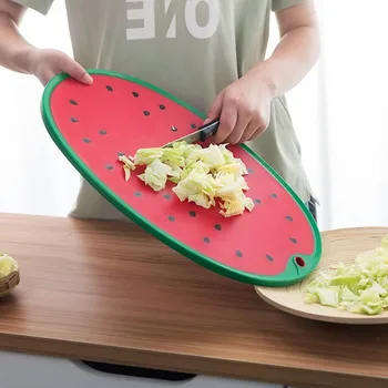 

Plastic Watermelon Type Chopping Board For Vegetable Fruit Meat Cutting Mat Kitchen Accessories Cheese Cutting Board Kitchen Coo