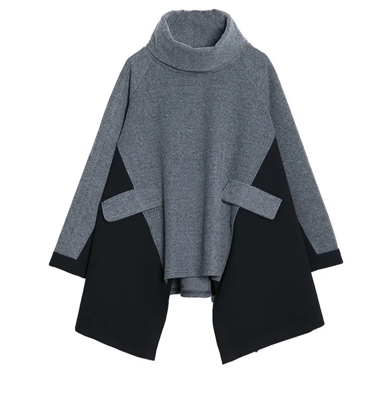 Max LuLu модные корейские осенние женские панк толстовки с капюшоном Женская водолазка Длинная толстовка винтажная Лоскутная Женская свободная одежда