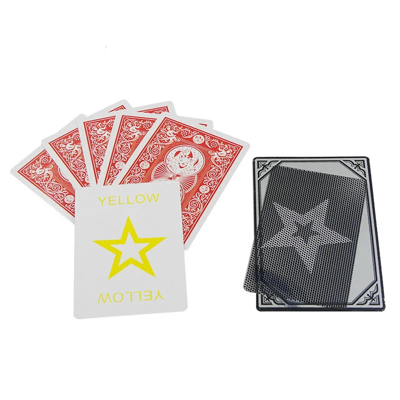 1 комплект зеркальный Phantom-Magic Trick, волшебные фокусы для карт, крупным планом иллюзия, легко сделать, забавные детские игрушки, удивительный комплект