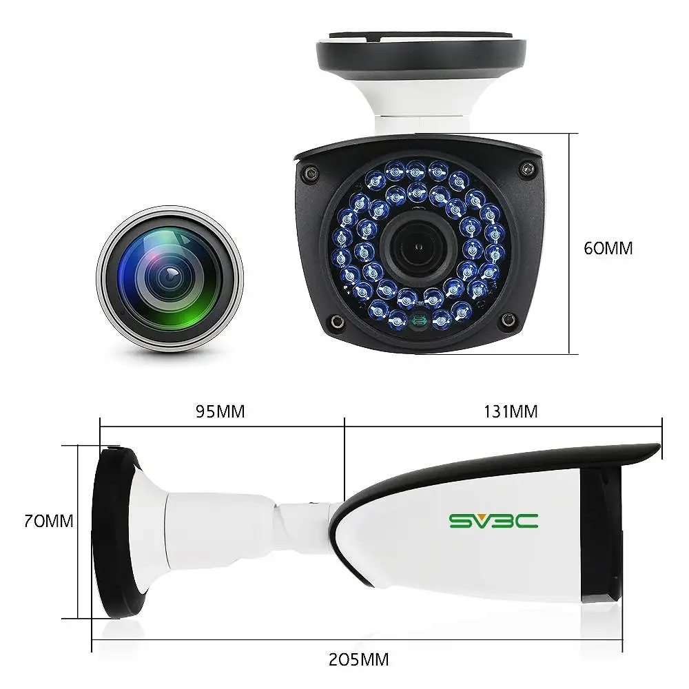 Детская видеоняни SV3C HD 1080P POE IP водонепроницаемая камера H.265 ONVIF домашняя камера с Wi-Fi инфракрасная ночная версия безопасности