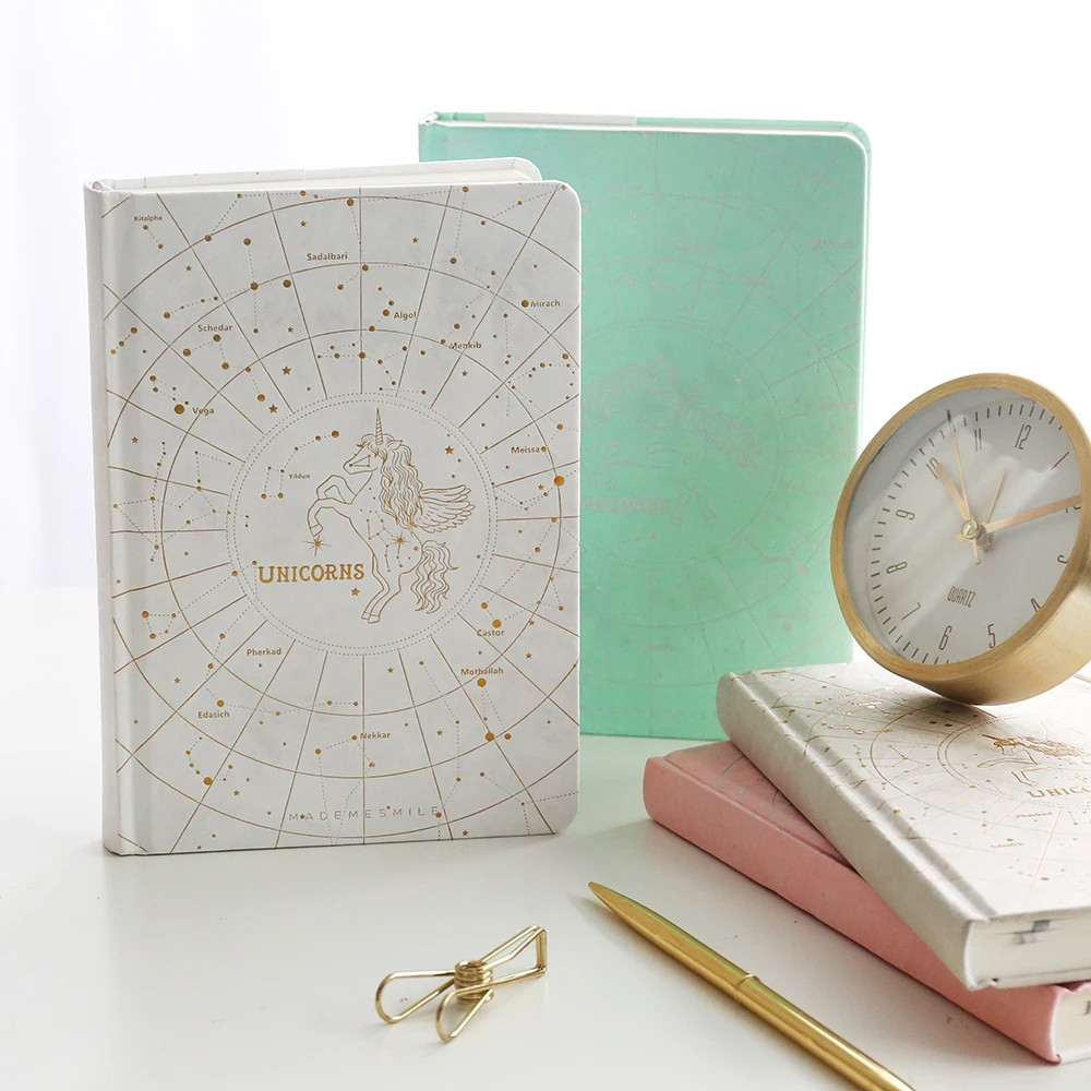 

"Unicorn Nebula" Hard Cover Journal Diary Lined Grid Blank Papers Cute Notebook Notepad Stationery Gift