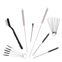 WENXING 21Pcs Long Handle Airbrush Cleaning Brush Multi-Purpose Nozzle Brush Set Mini Brushes&Needles Cleaning Repair Tool Kit 2