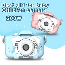 Mini caméra à dessin animé pour enfants, garçons et filles de 3 à 12 ans, appareil photo numérique Rechargeable de 20mp, écran IPS de 2.0 pouces, 32 go