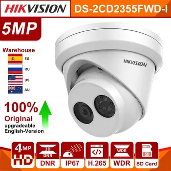

Original Hikvision IP Camera DS-2CD2355FWD-I Turret IR Fixed 5MP Network Camera IR30 IP67 Security Camera SD card Slot Indoor