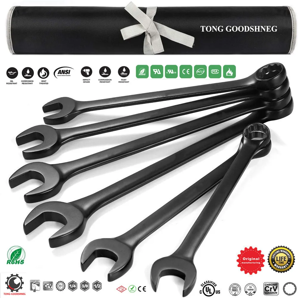 Utoolmart Metric 17mm 12-Point Box Open End Combination Wrench Black Electrophoresis Coating Cr-V Utoolmart Metric 17mm 12-Point Box Open End Combination Wrench Black Electrophoresis Coating Cr-V