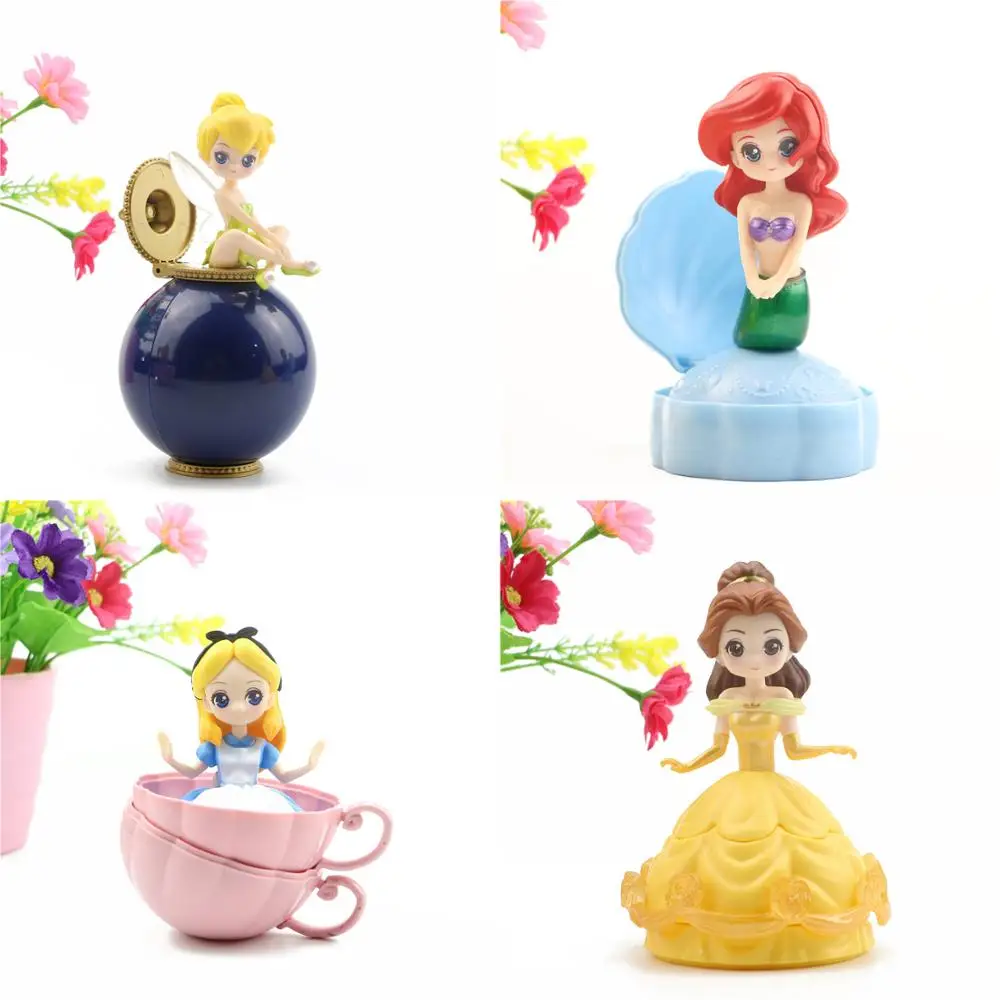 Action Princess Figure Toys Mysterious Gashapon Princess Alice ARIEL DAZZLES BELLE Twisted Egg Toys Girls Gifts