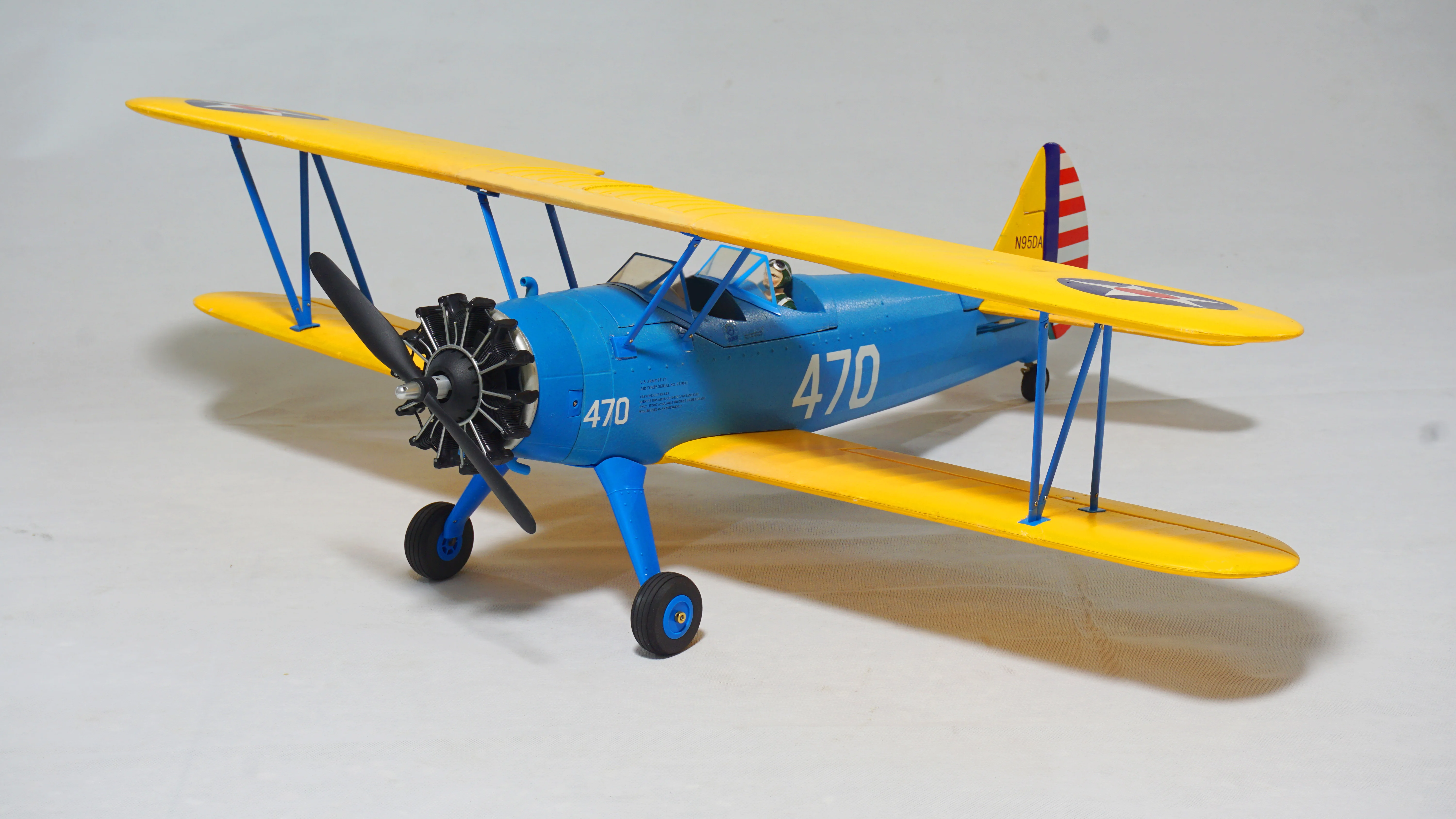 Новый супер детализированный 4 CH 2 GHz Stearman PT 17 RC Bi Plane PNP и комплект PT17 pt17|rc airplane pnp|rc