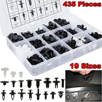 

435/415 PCS Car Body Trim Clips Retainer Bumper Rivets Screw Panel Push Fastener Kit With 5 Removal Tools Car Common Accessories