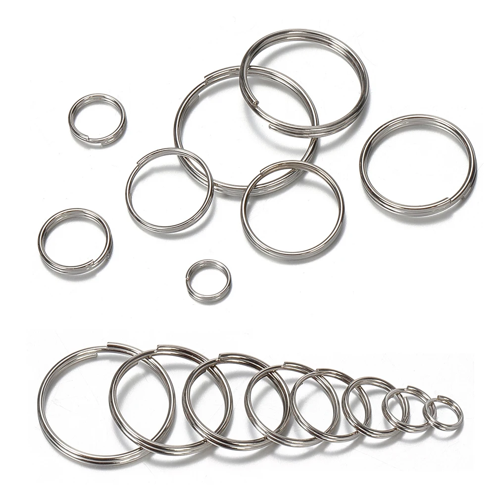 100pcs/lot 620mm Stainless Steel Open Double Jump Rings for Jewelry