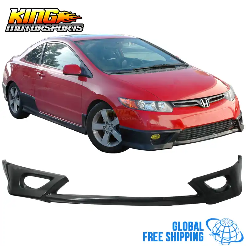 Fit For 06 07 08 Honda Civic 2dr Front Bumper Lip Black Polyurethane Global Free Shipping Worldwide Front Bumper Lip Bumper Lipfront Bumper Aliexpress