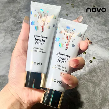 

Novo body whitening cream silky glitter gel long lasting waterproof remove yellow and black moisturize body concealer BN252