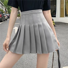 Корейская новая юбка с высокой талией, однотонное Плиссированное в стиле ампир, элегантный дизайн, весна-лето, модная брендовая Женская одежда, blusas mujer de moda
