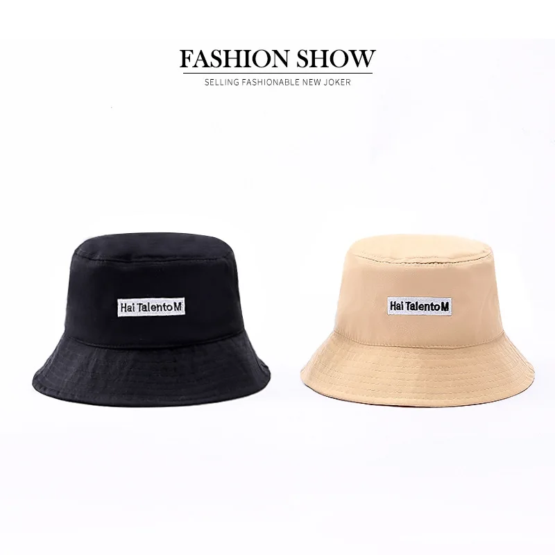

Spring And Summer New Style Network Red Hat Men And Women Simple English Embroidered Versatile Bucket Hat Korean-style Outdoor S