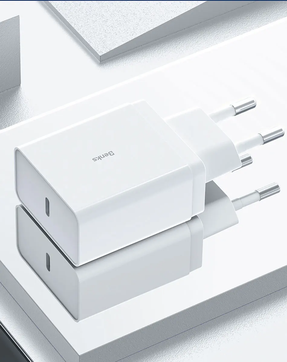 Benks 18 Вт usb type C PD зарядное устройство 3,0 Быстрая зарядка Быстрая Зарядка адаптер с европейской вилкой зарядное устройство для мобильного телефона для iPhone 11 Xiaomi samsung