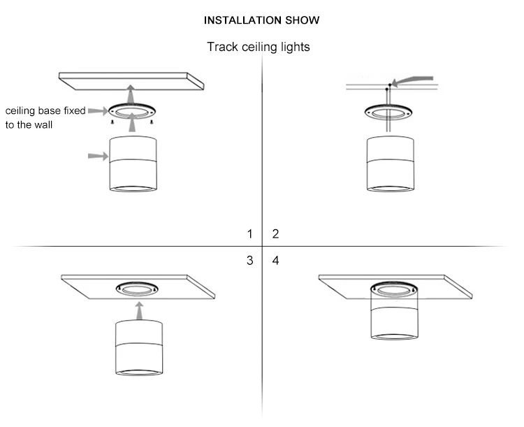 Surface Mounted LED Ceiling Lights Kitchen Fixtures COB Back ground Spot Lamp Angle Adjustable Black White Lampshade AC85-265V