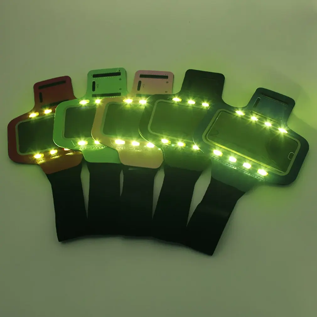 Для Iphone Спортивная световая нарукавная повязка Led мобильный телефон защитная нарукавная Сумка-повязка на руку защитный чехол