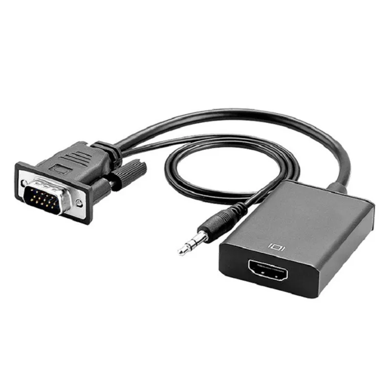 Профессиональный VGA к HDMI адаптер мужской выход 1080P HD+ Аудио ТВ AV HD ТВ 3,5 мм видео кабель конвертер S01