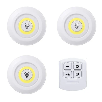 

10-1pcs COB Touch Temote Under Cabinet Light Remote Control Dimmable for Room Bedroom Kitchen Closet Stairs Wardrobe Night Lamp
