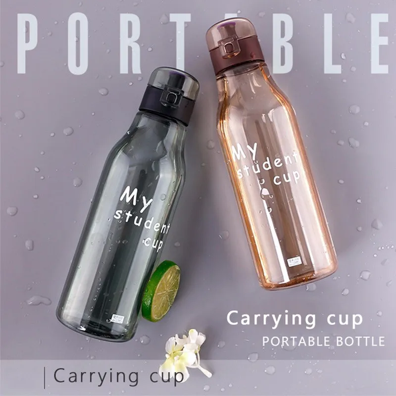 

520ML Simple Creative Outdoor Travel Leak-proof Plastic Cup Drink Bottle Male And Female Students Sports Fresh Portable Car A