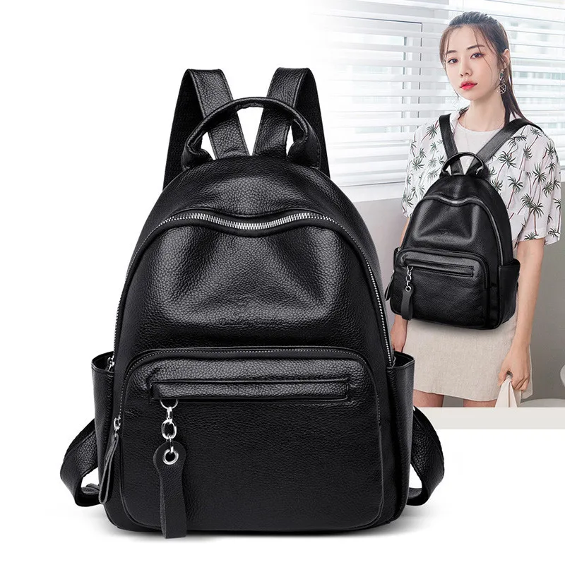 

2019 Women Backpack Pu Leather Daily Pack Fashion Backpacks Female Bolsa Feminina Casual Large Capacity Vintage Shoulder Bags