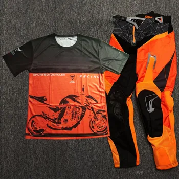 

Short Sleeve motocross Suits pants with jerseys Set atv dirt bike Pants Riding trousers