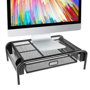 

Multi-function iron Desktop Monitor Riser Stand Desk Organizer For PC Screen Notebook Laptop Holder Keyboard and Mouse Storage