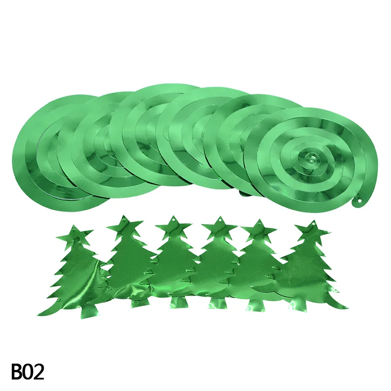 6 шт. Олень Снежинка дерево форма ПВХ спиральная гирлянда спираль подвески для рождественской вечеринки украшения дома комнаты потолок подвесной Декор