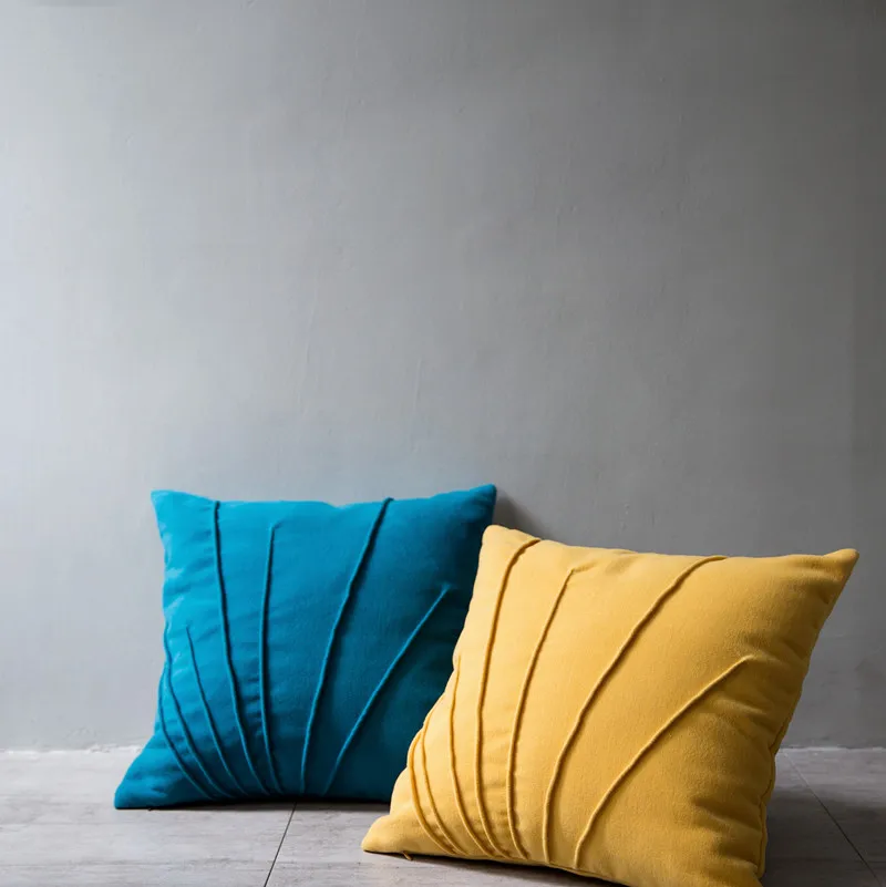 

Modern Luxury Cashmere Cushion Cover Super Soft Colorful Throw Pillow Cover Shell Pattern Home Sofa Bedroom Decoration