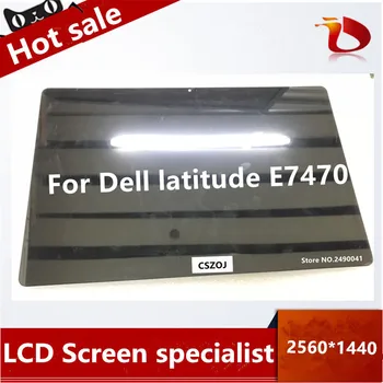 

Free shipping 14 " LCD screen display with touch for Dell latitude E7470 QHD 2560*1440P