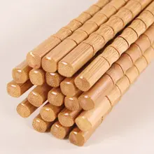 Ручной работы из натурального бамбука дерева Healthy здоровые китайские карбонизации Chop палочки многоразовые Хаши суши-еда палка посуда