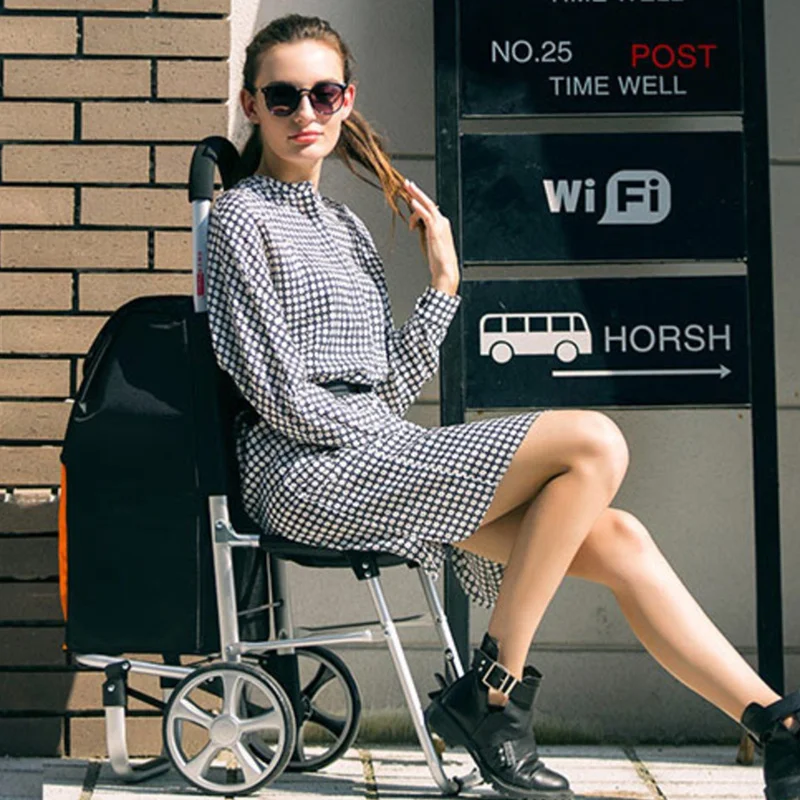 ALWAYSME Shopping Cart With Seat